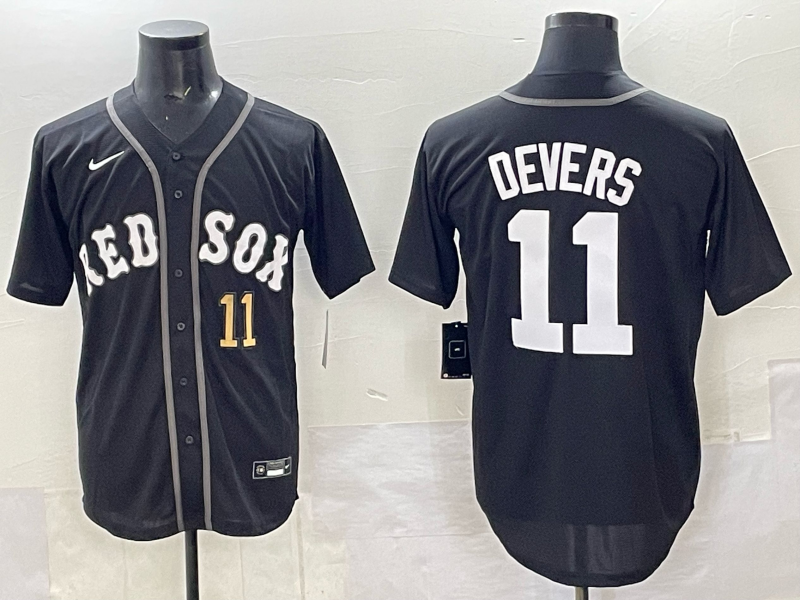 Men Boston Red Sox #11 Devers black 2025 Nike MLB Jersey 004->nfl hats->Sports Caps